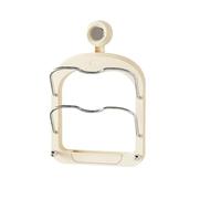 Support de rangement mural for cuisine, couvercle casserole, égouttoir, support for planche à découper, sans perforation(Creamy)