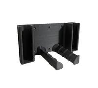 Support De Rangement Mural for Raquette De Tennis De Table, Support De Raquette De Ping-Pong 2 en 1, Peut Contenir 4 Raquettes Et 6 Balles, Cadre en Plastique ABS(Black)