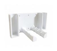 Support De Rangement Mural for Raquette De Tennis De Table, Support De Raquette De Ping-Pong 2 en 1, Peut Contenir 4 Raquettes Et 6 Balles, Cadre en Plastique ABS(White)