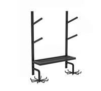 Support De Rangement Mural For Tapis Yoga, Suspendu Avec Crochet Inférieur, À 3/4/5/6/7 Niveaux, Capacité Charge 100 Kg For Salle Sport Domicile, Club Fitness, Studio(70x50x15cm)