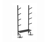 Support De Rangement Mural For Tapis Yoga, Suspendu Avec Crochet Inférieur, À 3/4/5/6/7 Niveaux, Capacité Charge 100 Kg For Salle Sport Domicile, Club Fitness, Studio(105x50x15cm)