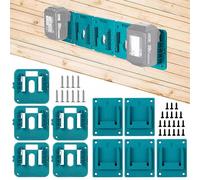 Support de rangement mural pour 10 batteries compatibles avec les outils et machines à batterie Li-ion Makita 14,4 V et 18 V.