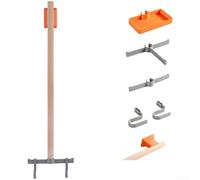 Support de rangement mural pour casques, lunettes et ordinateurs, sans perçage, organiseur de matériel de cyclisme en bois avec accessoires réglables, construction en bois de hêtre massif et ABS