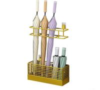 Support de rangement mural pour parapluie avec design étanche et installation non intrusive, solution d'économie d'espace pour la maison et le bureau (doré)