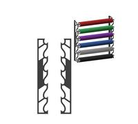 Support De Rangement Mural Pour Rouleaux De Tissu, Support De Rangement Mural Noir Pour 6 Rouleaux De Vinyle Et De Teinte De Voiture, Support En Métal, Outil De Rangement Robuste En Vinyle - Grand Sup