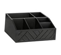 Support de rangement portable en bois pour capsules de café en forme de V pour comptoir de bureau/maison, design noir pratique, parfait pour la gestion des capsules et un accès facile