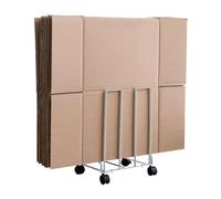 Support de rangement portable en carton avec roulettes Noir/blanc pour maison, entrepôt, supermarché et station d'expédition 25,9 x 31 x 43,4 cm