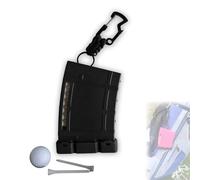 Support de rangement pour 18 tees de golf - Accessoire de golf cool - Excellent cadeau pour les golfeurs - Noir