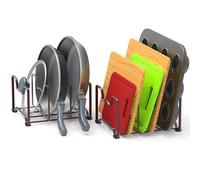 Support de rangement pour armoire de cuisine et ustensiles de cuisson Simple Houseware, couleur bronze (lot de 2)