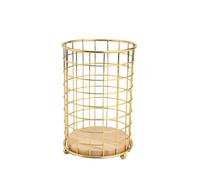 Support de rangement pour baguettes, panier égouttoir pour baguettes, porte-pinceaux de maquillage, seau de rangement pour pinceaux de maquillage, porte-ustensiles pour cuisine (style 1-doré)