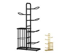 Support de Rangement pour Ballons de Basket, élégant pour Garage, Bureau et marché. Design Noir Durable, Peu encombrant (doré, 116 x 24 x 58 cm).