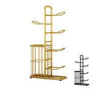 Support de Rangement pour Ballons de Basket, élégant pour Garage, Bureau et marché. Design Noir Durable, Peu encombrant (doré, 116 x 24 x 58 cm).