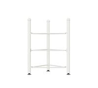 Support de rangement pour ballons de gymnastique à domicile - Support de ballon de yoga et de stabilité à 3 niveaux avec support triangulaire - Idéal pour les studios et les clubs - Blanc 70 cm