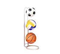 Support de rangement pour basket-ball - Support de panier de basket-ball en fer à 3, 4 et 5 niveaux, organisateur d'équipement sportif | Présentoir de boule de gymnastique de sous-sol de Garage, étagè