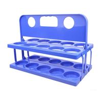 Support de rangement pour bouteille d'eau de sport à 10 compartiments - Léger et pliable - En plastique - Installation rapide - Avec poignée - Support portable robuste - S'adapte à la plupart des