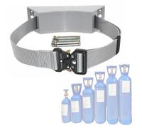 Support de rangement pour bouteilles de gaz avec sangle de sécurité, support mural pour une organisation sécurisée des réservoirs de propane, solution de rangement robuste pour garages et espaces