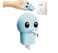 Support de rangement pour câbles - Mini organiseur de 5,3 x 5,3 x 7 cm, pince souple en silicone, gestion créative des fils avec design portable | Solution de bureau pratique pour table de chevet et