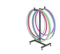 Support de Rangement pour Cerceau à Sauter, Support Mobile en métal pour Cerceau, Chariot de Rangement Noir pour Cerceau à Sauter, pour la Maison, la Salle de Sport ou Le Bureau, Support d'a