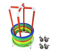 Support De Rangement pour Cerceaux De Hula Hoop sur roulettes, Support en PVC pour Cerceaux De Gymnastique, Chariot De Présentation Portable pour Les Cours Deps, 30 Cm (11,75") - Idéal pour