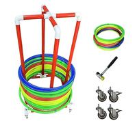 Support de Rangement pour cerceaux en PVC, présentoir pour Debout pour Cours d'éducation Physique au collège, avec roulettes silencieuses et antidérapantes, pour écoles gymnases(30cm/11.8in)