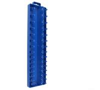 Support de rangement pour clé à douille métrique de 3/8" - Plateau en plastique pour douilles profondes et standard de 6 à 20 mm, bleu, pour atelier et Ga