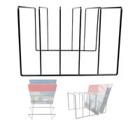 Support de rangement pour disques vinyles - En fer noir - Organiseur de classeur - Organiseur pour bureau, livres, présentation pour cuisine, décoration, art