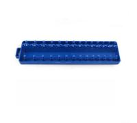 Support de rangement pour douilles métriques de 6,35 mm - En plastique bleu - Pour douilles profondes et standard de 4 mm, 5 mm, 6 mm jusqu'à 15 mm, garage, atelier, support mural, plateau à outils