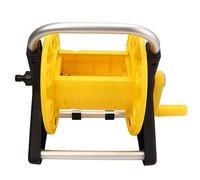Support de Rangement pour Enrouleur de Tuyau, Enrouleur de Tuyau Manuel, Support de Collecte de tuyaux, étui Jaune, Rangement pour pelouse, Jardin, Cour, Voiture, Brosse