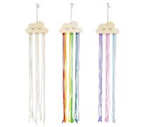 Support De Rangement Pour Épingles À Cheveux En Nuage 3 Pièces, Disques En Bois À Pompons Pour Ranger Les Épingles À Cheveux, Organisateur D'Accessoires Pour Cheveux Pour Filles