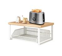 Support de Rangement pour Four à Micro-ondes - Organiseur de Cuisine Multifonction | Organiseur à sachets de thé - Pour comptoir, maison, chambre étudiante, salon, espace méditation, appartement,