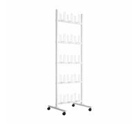 Support de Rangement pour Gants de Boxe avec roulettes universelles,Support de séchage en métal pour 15 Paires(White)