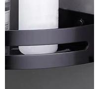 Support de rangement pour la douche en alliage d'aluminium Tablettes de rangement en coin pour la salle de bain Triangulaire Noir