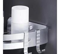 Support de rangement pour la douche en alliage d'aluminium Tablettes de rangement en coin pour la salle de bain Triangulaire Argenté