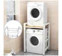 Support De Rangement pour Lave-Linge À Tambour, Support De Sèche-Linge Réglable en Hauteur, Kit De Superposition, pour Lave-Linge et Sèche-Linge À Chargement Frontal,3
