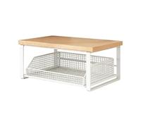 Support de Rangement pour Machine à Café | Étagère de rangement double couche robuste,Tiroir de Bureau de Rangement,pour Maison Salon Bar Appart Salle de Méditation Ados Adultes