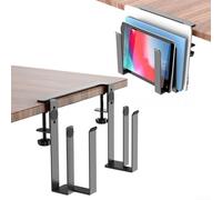 Support de rangement pour ordinateur portable Punch avec support de charge et de refroidissement, conçu pour les espaces encombrés dans les salles d'étude, les salles de t les hôtels (noir 2)