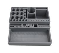 Support de rangement pour outils de montage de mouches de bureau avec plusieurs trous pour organiser les matériaux et outils de fixation de mouches pour une gestion efficace de l'espace de travail