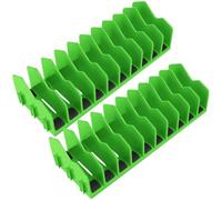 Support de rangement pour pinces, 2 pièces, 10 emplacements, étagères de rangement pour couteaux en plastique avec base en caoutchouc antidérapant pour tiroir boîte à outils (vert)