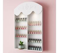 Support de Rangement pour Porte-Bouteille de Vernis à Ongles, Support Mural en métal pour Salon de beauté, présentoir de Vernis à Ongles en Bois pour Magasin à Domicile