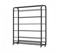 Support de Rangement pour Rouleaux de Tissu Textile avec Tige de Suspension réglable, Organisateur Mobile en Acier avec roulettes pour Vinyle, Cuir, Film de fenêtre, présentoirs de Papier Peint