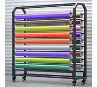 Support de Rangement pour Rouleaux de Vinyle, Robuste et Durable, avec Tige réglable - Support de Rangement pour Rouleaux de Film adhésif Vinyle et Papier Peint pour vitres de Voiture, idéal