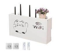 Support de rangement pour routeur, dissimulateur de boîte WiFi | Boîte cachée pour routeur montée au mur, boîte de routeur peu encombrante, jolie boîte de rangement WiFi pour la maison, salon