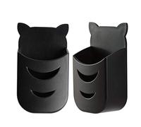 Support de Rangement pour Samsung LED LCD HDTV 3D 4K TV, Auto-adhésive, Solide et Robuste Support pour Support Mural pour Télécommande pour Samsung TV (2 pièces, Noir)