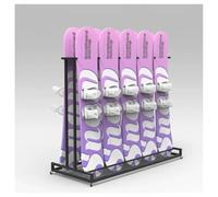 Support De Rangement Pour Snowboards Sur Pied, Présentoir Métallique Pour Skis Avec Roulettes, Présentoir Pour Échantillons De Skis, Pour Station De Ski, Maison, Magasin Ou Garage(93x60x120 cm)