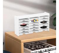 Support de rangement pour tampons encreurs, boîte de tri, 33 x 8,3 x 17,6 cm, 18 emplacements, en plastique, organisateur de peinture diamant, organisateur de recharge d'encre en PVC, pour bureau