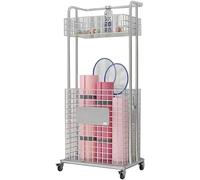 Support de rangement pour tapis de yoga, chariot d'haltères, panier de rangement de basket-ball, design compact pour tapis de yoga et équipement