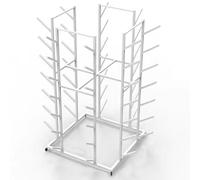 Support de rangement pour tapis de yoga et rouleaux en mousse avec roulettes pour une mobilité facile - Parfait pour les studios de yoga, les salles d'entraînement et les cours de fitness