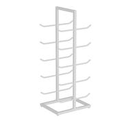 Support de rangement pour tapis de yoga - Support de sol en métal pour rouleaux de massage en mousse, peut contenir 10 à 20 tapis d'exercice, idéal pour les salles de spo（White-23.6"x15.7"x51.2"）