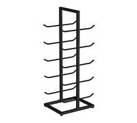 Support de rangement pour tapis de yoga - Support de sol en métal pour rouleaux de massage, peut contenir 10 à 20 tapis d'exercice, idéal pour les salles de sport et les （Black-19.7" x 15.7" x 51.2"）