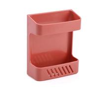 Support de Rangement pour Télécommande, 8,8 X 3,8 X 10,8 Cm, Support Mural, Boîte de Téléphone de Chevet, Organisateur pour Salon, Chambre à Coucher (Rouge)